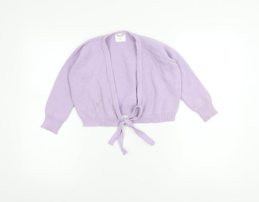 Dance Gear Girls Lilac Acrylic Tie Front Cardigan 28in Size