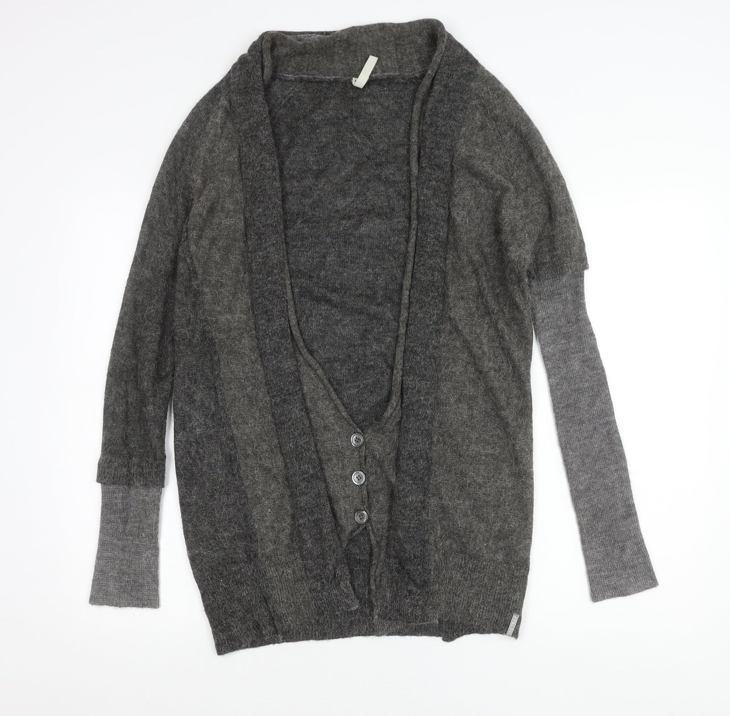 Firetrap Women’s Grey Alpaca Blend Cardigan Size M V-Neck