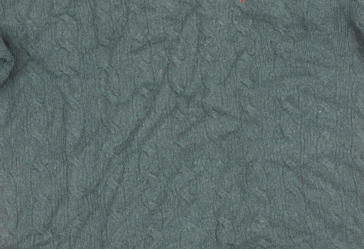 Ralph Lauren Womens Green Cable-Knit Merino Cashmere Jumper L