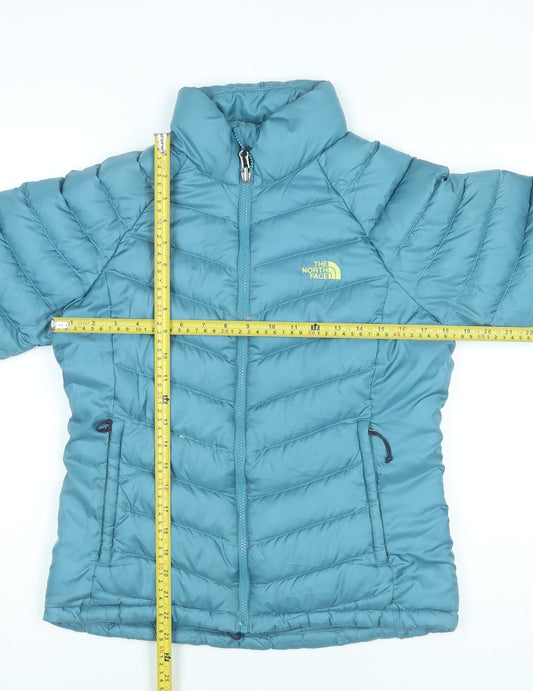 The North Face Womens Blue M Puffer Jacket Down Insulated Zip Coat