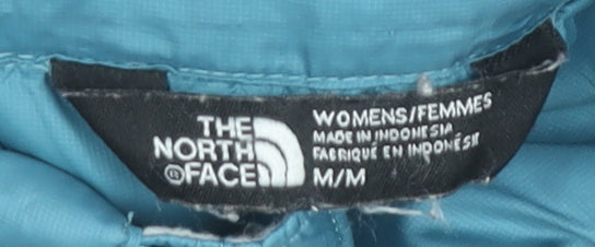 The North Face Womens Blue M Puffer Jacket Down Insulated Zip Coat