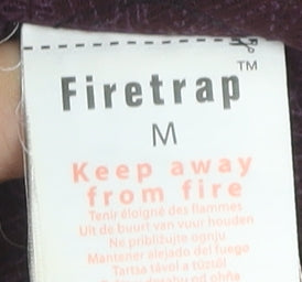 Firetrap Men’s Black Military Jacket Size M Cotton Casual Workwear