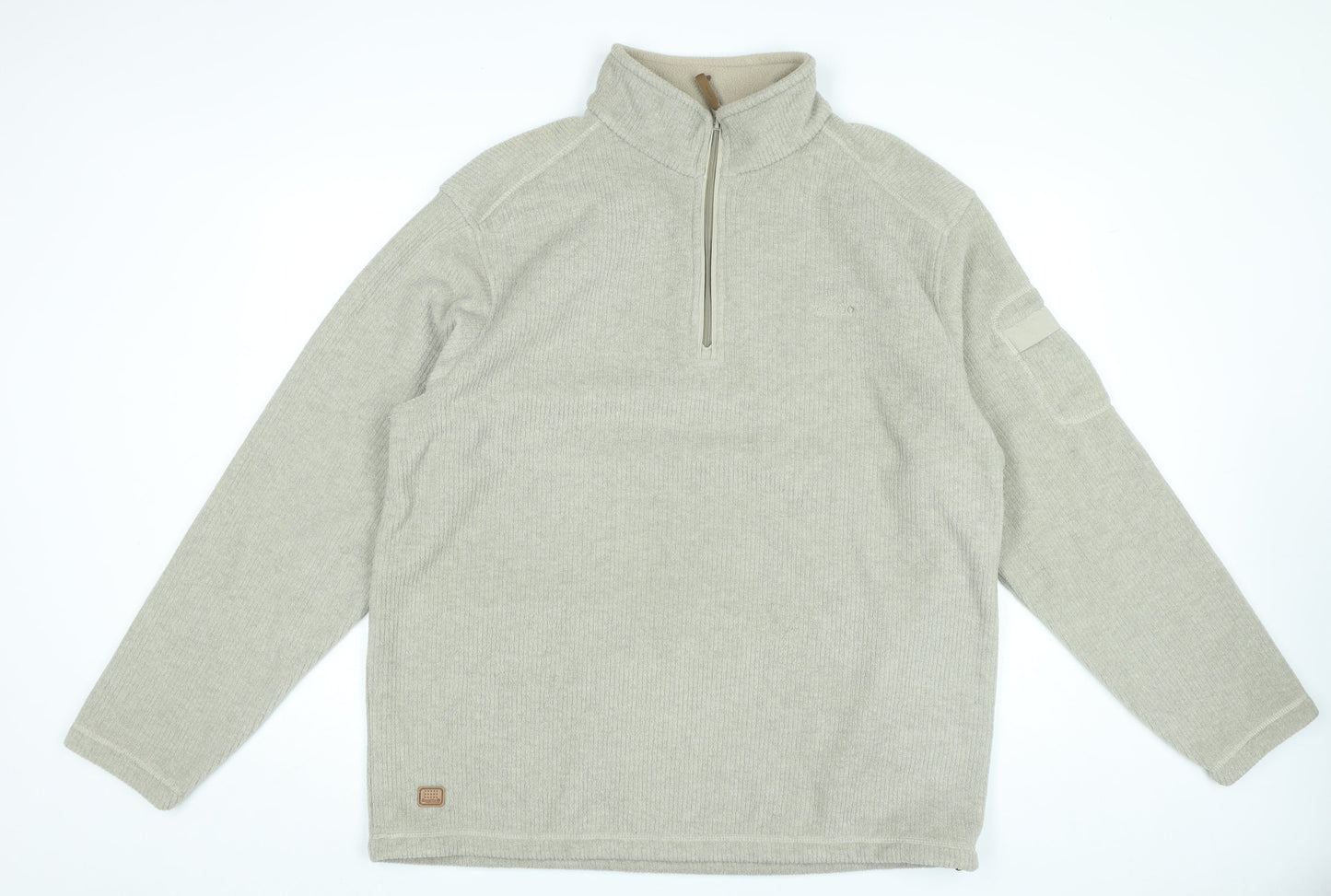 Regatta Mens Beige 2XL Pullover Sweatshirt 1/4 Zip Outdoor Hiking