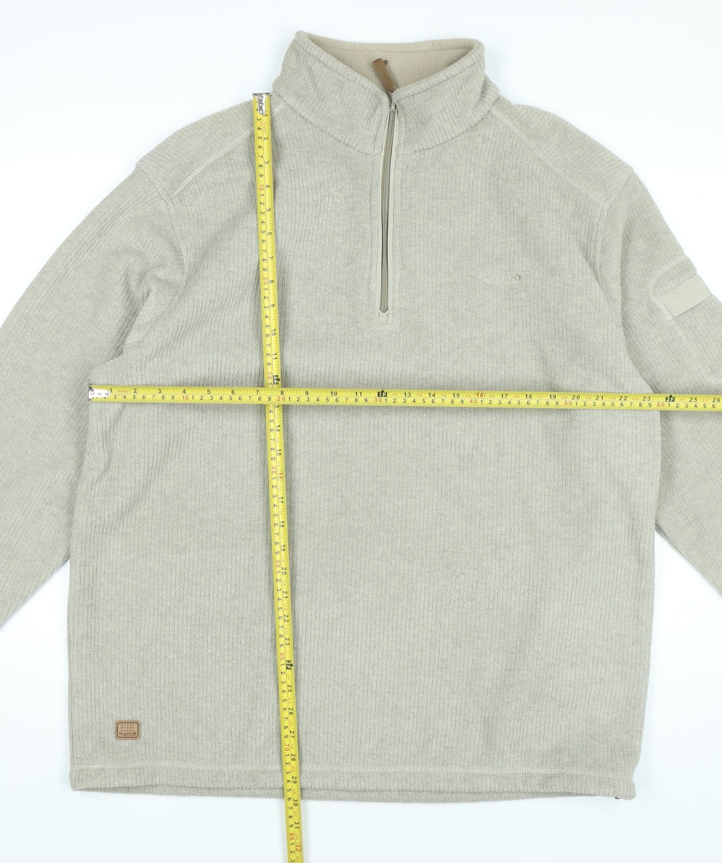 Regatta Mens Beige 2XL Pullover Sweatshirt 1/4 Zip Outdoor Hiking