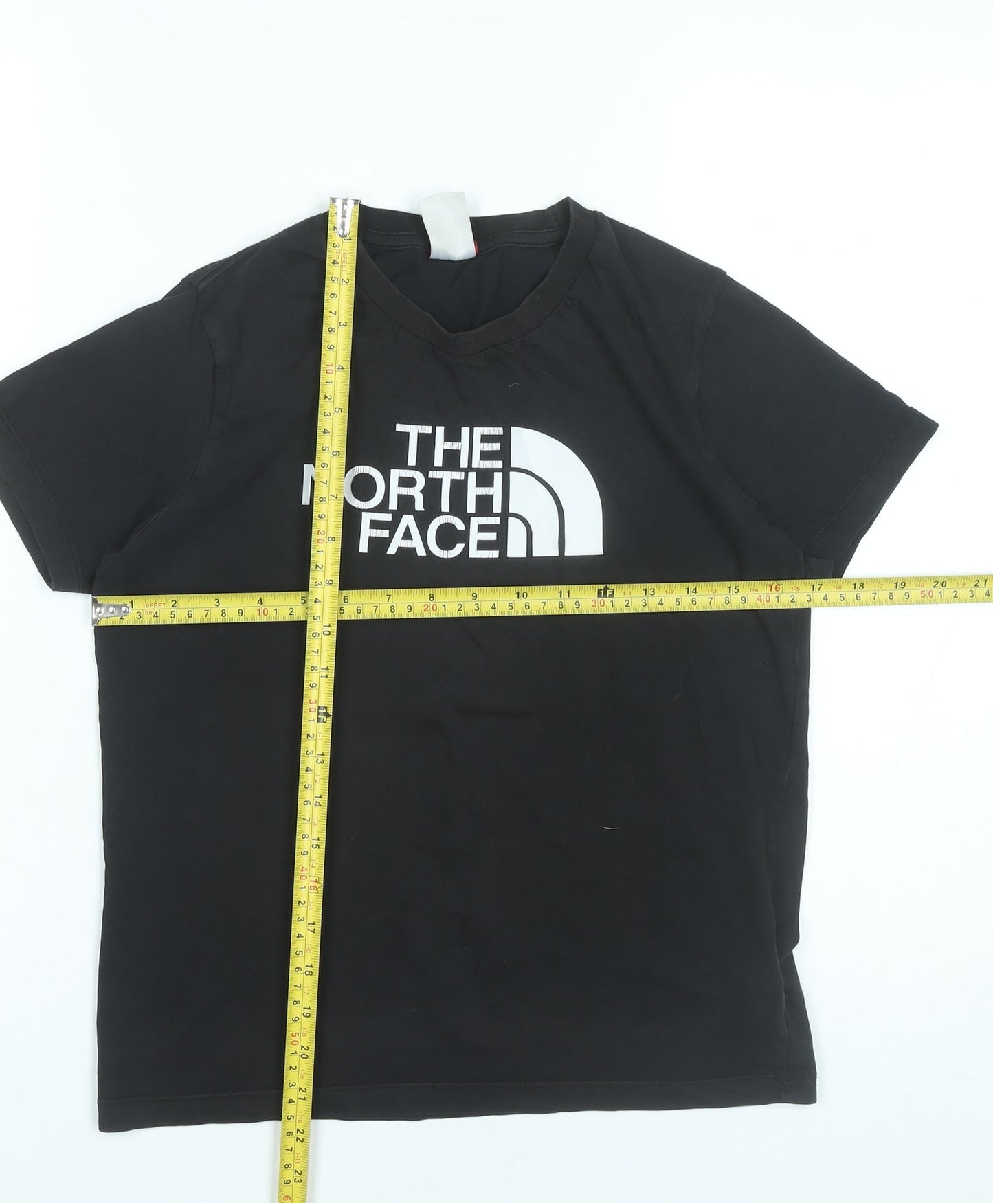 The North Face Boys Black Logo Cotton Short Sleeve T-Shirt L