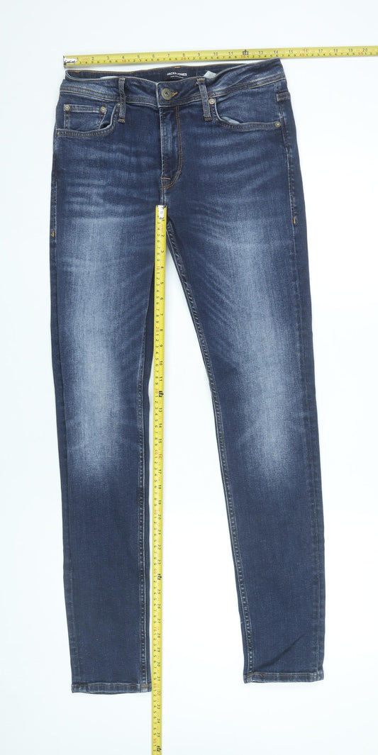 Jack & Jones Men's Blue Slim Fit Straight Leg Jeans 31x32