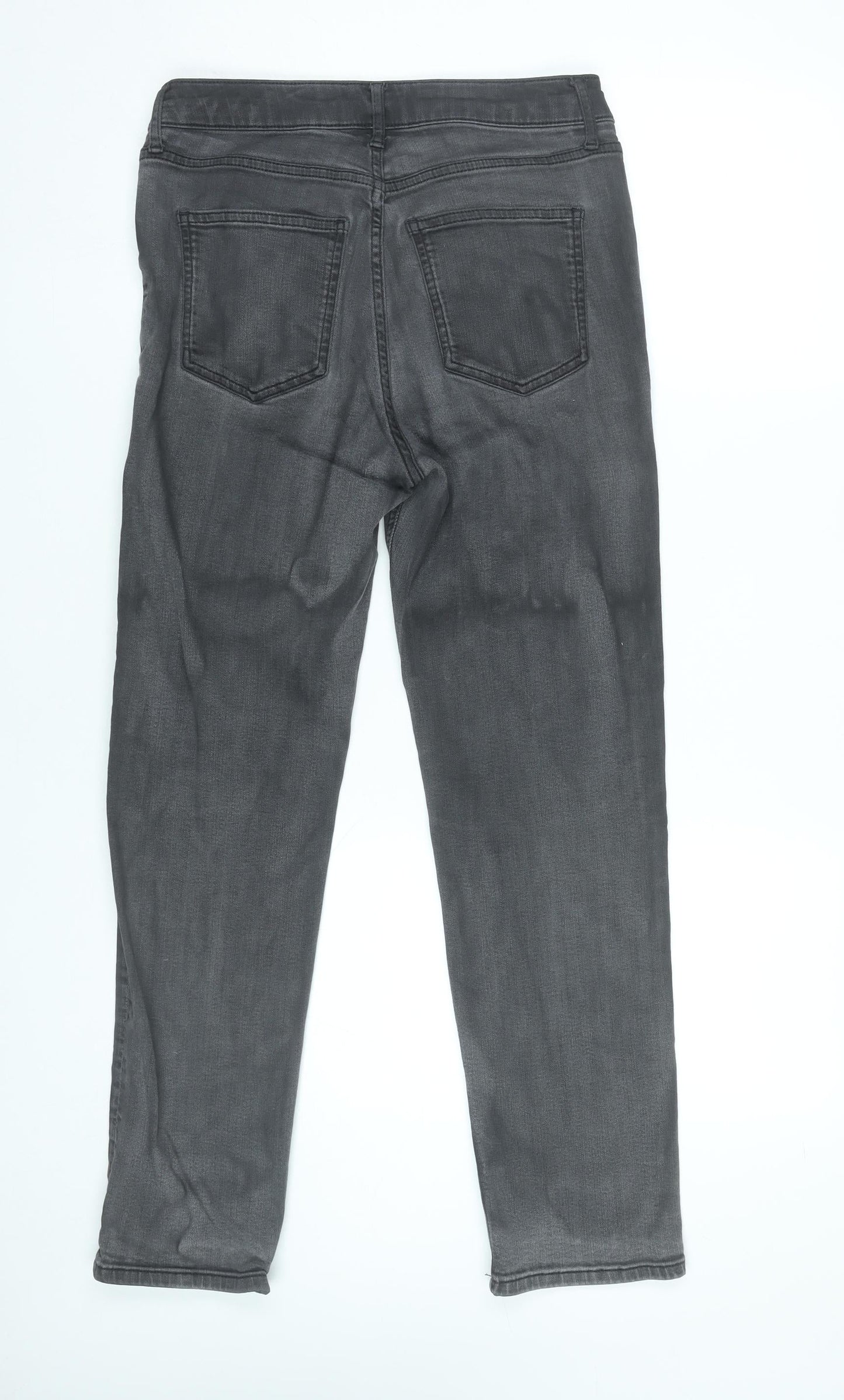 Boden Women Grey Slim Straight Jeans Size 12 Denim Stretch