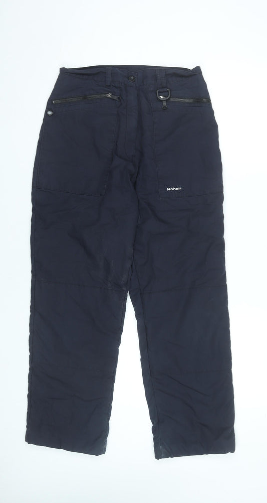 Rohan Womens Black Size 12 Cargo Trousers Winter Bags Outdoor