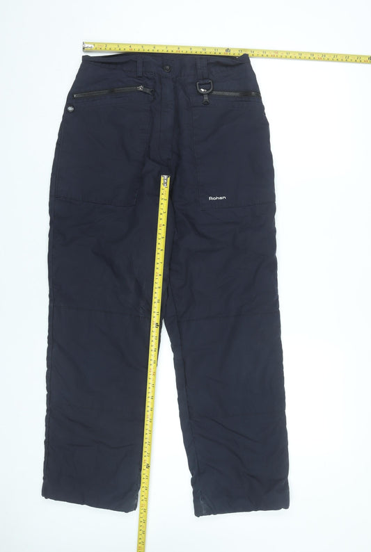 Rohan Womens Black Size 12 Cargo Trousers Winter Bags Outdoor
