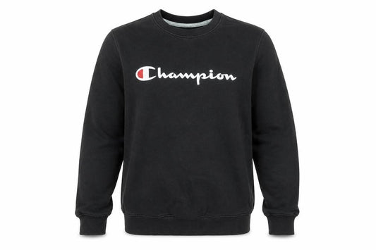 Mens UK S Regular Champion Black Pullover Sweatshirt