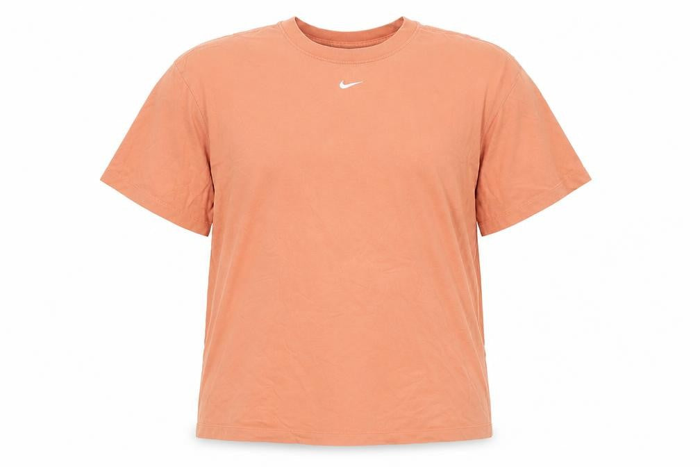Womens UK Size XL Nike Orange 100% Cotton T-Shirt