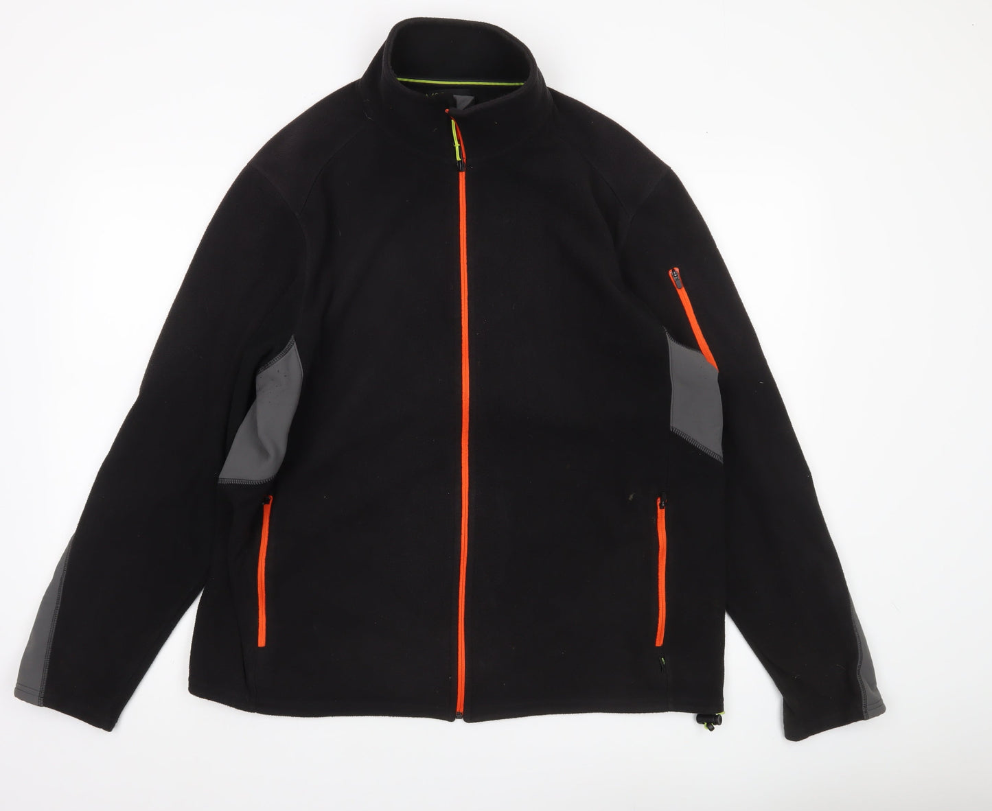 Marks and Spencer Mens Black L 41-43" Fleece Active Jacket Full Zip Outdoor