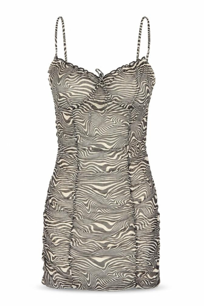 H&M Divided Women’s Multicoloured Bodycon Dress Size 8 Scoop Neck