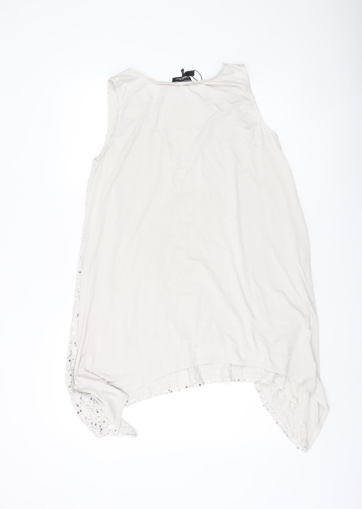 Isabella Oliver Women’s White Sequin Tunic Tank Top M Maternity Party