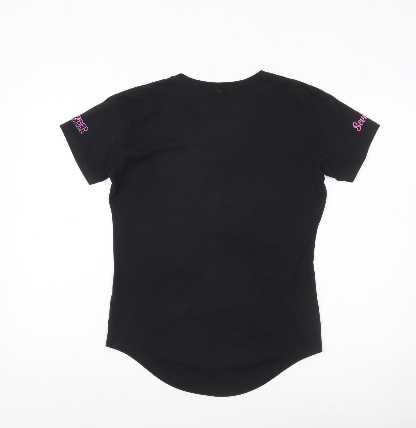 Hard Rock Womens Black PINKTOBER Brave T-Shirt Size S Short Sleeve