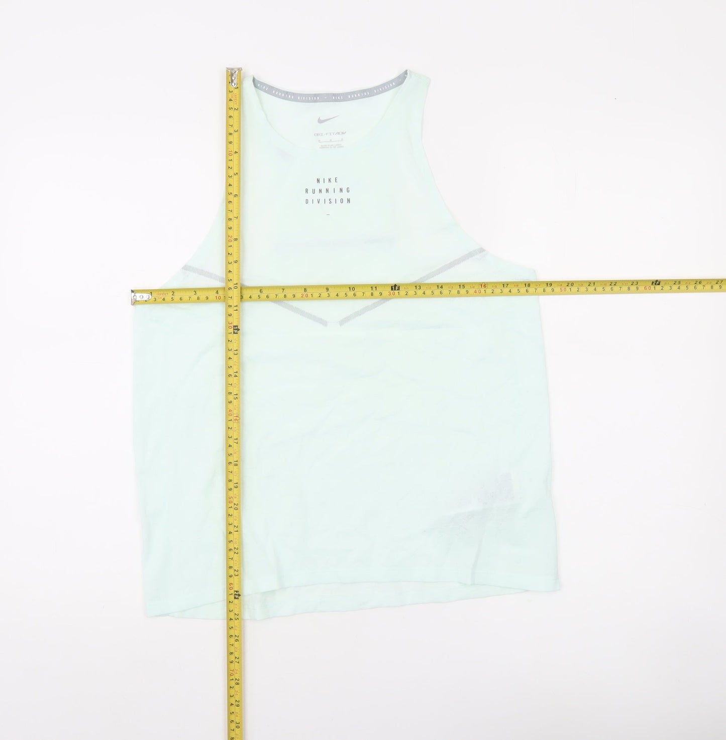 Nike Womens Green Running Division Tank Top Size M Dri-Fit Slim Fit