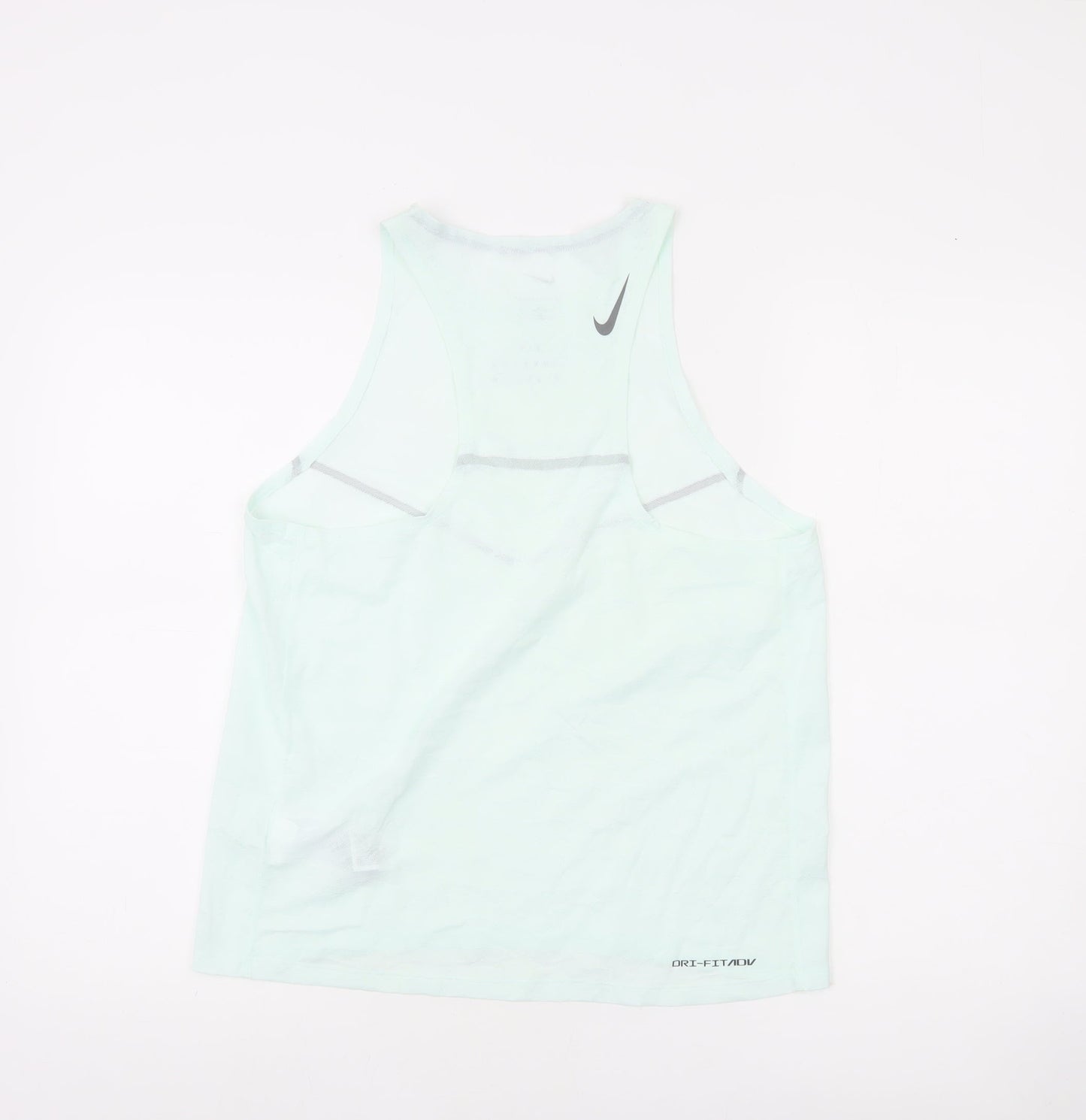 Nike Womens Green Running Division Tank Top Size M Dri-Fit Slim Fit