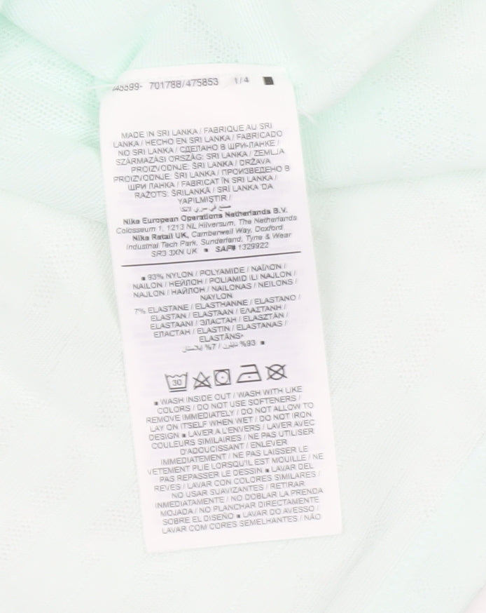 Nike Womens Green Running Division Tank Top Size M Dri-Fit Slim Fit