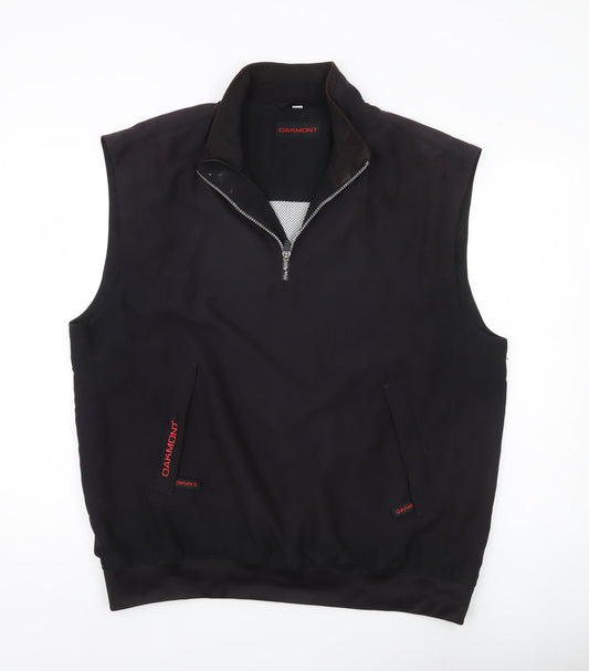 Oakmont Men’s Black Polyester Stand-Up Collar Waistcoat M
