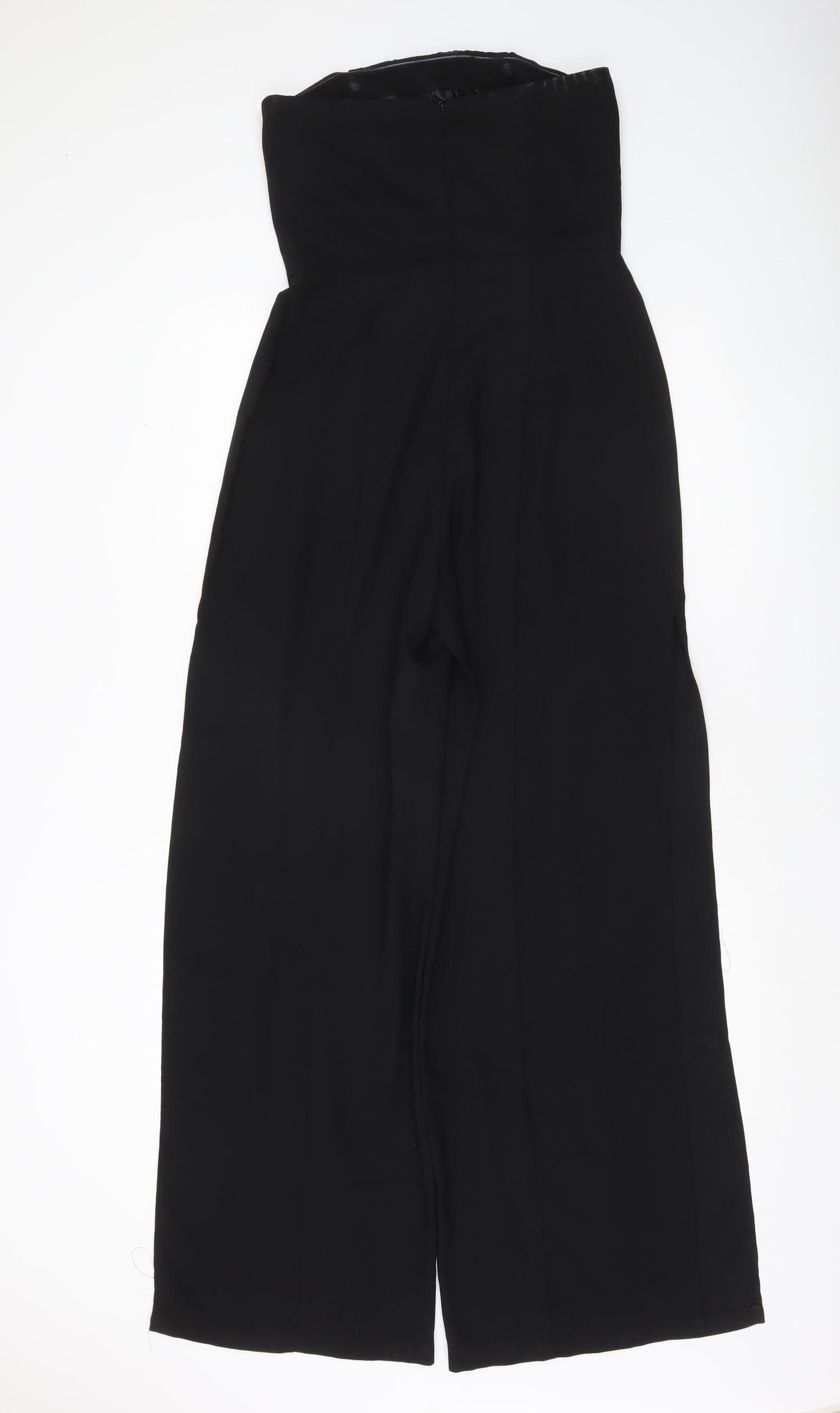 Quiz Women’s Black Strapless Wide-Leg Jumpsuit Size 10