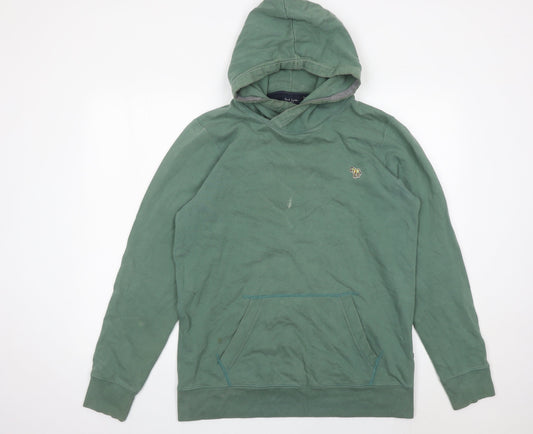 Paul Smith Mens Green Pullover Hoodie Size M Long Sleeve Cotton