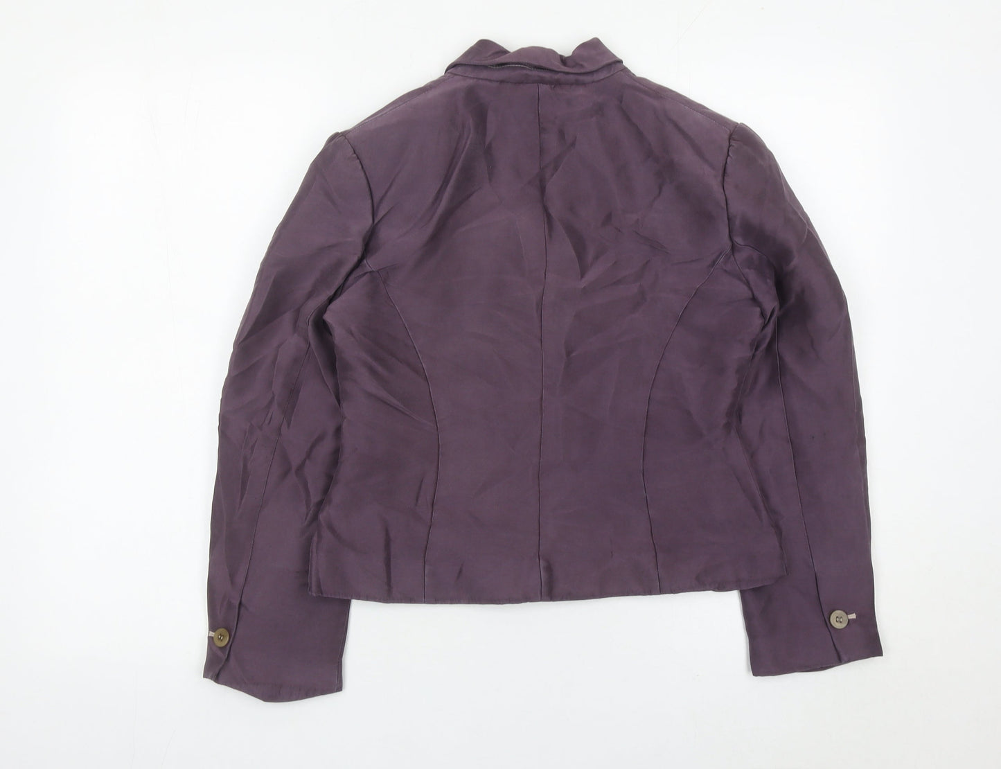 Precis Petite Women's Purple Silk Suit Jacket Size 10 Regular