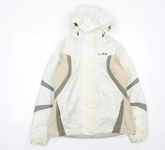 Dare 2B Women’s White Ski Jacket Size 10 Waterproof Hooded