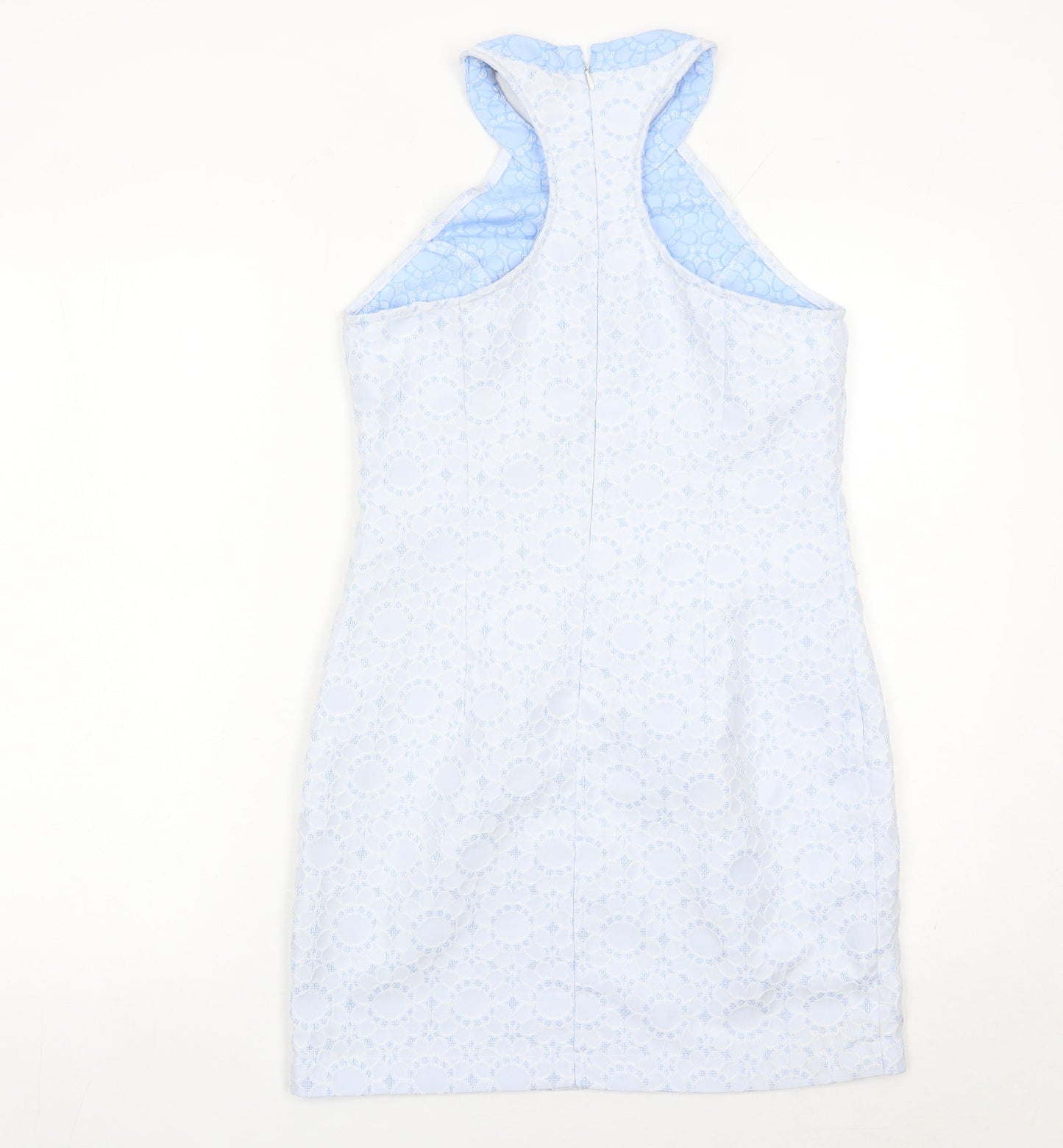 Missguided Women’s Blue Lace Halter Sheath Dress Size 10