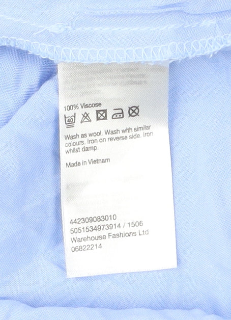 Warehouse Women’s Blue Viscose Camisole Top UK 10
