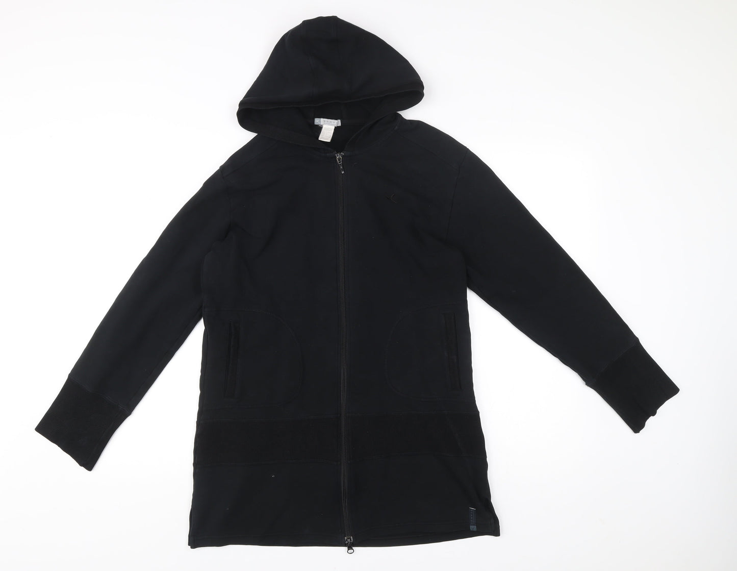 Domyos Mens Black Full Zip Hoodie Size M Long Sleeve Gym Training