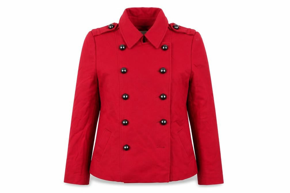 Planet Women’s Red Pea Coat Size 8 Double-Breasted Jacket