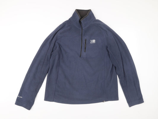 Karrimor Men’s Blue Fleece Sweatshirt Pullover L High Neck Hiking