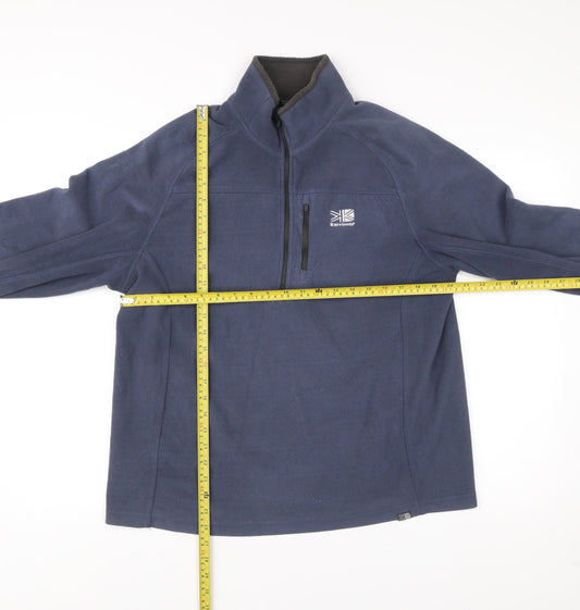 Karrimor Men’s Blue Fleece Sweatshirt Pullover L High Neck Hiking