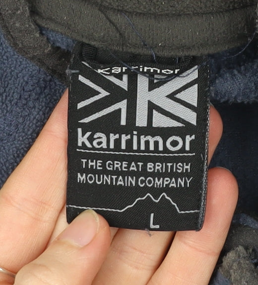 Karrimor Men’s Blue Fleece Sweatshirt Pullover L High Neck Hiking