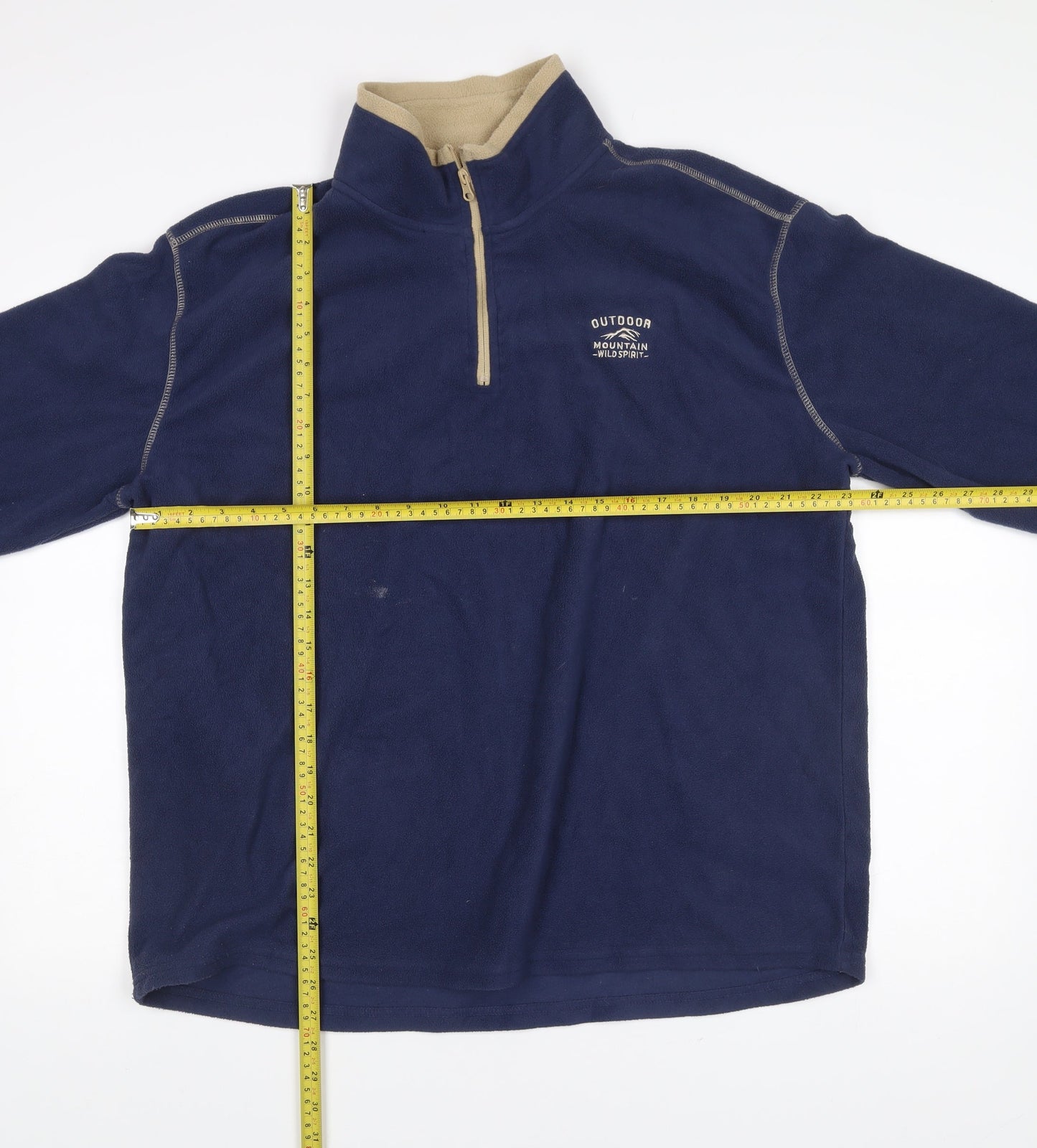 Atlas For Men Men's Blue XL Fleece Pullover Sweatshirt Outdoor 1/4 Zip