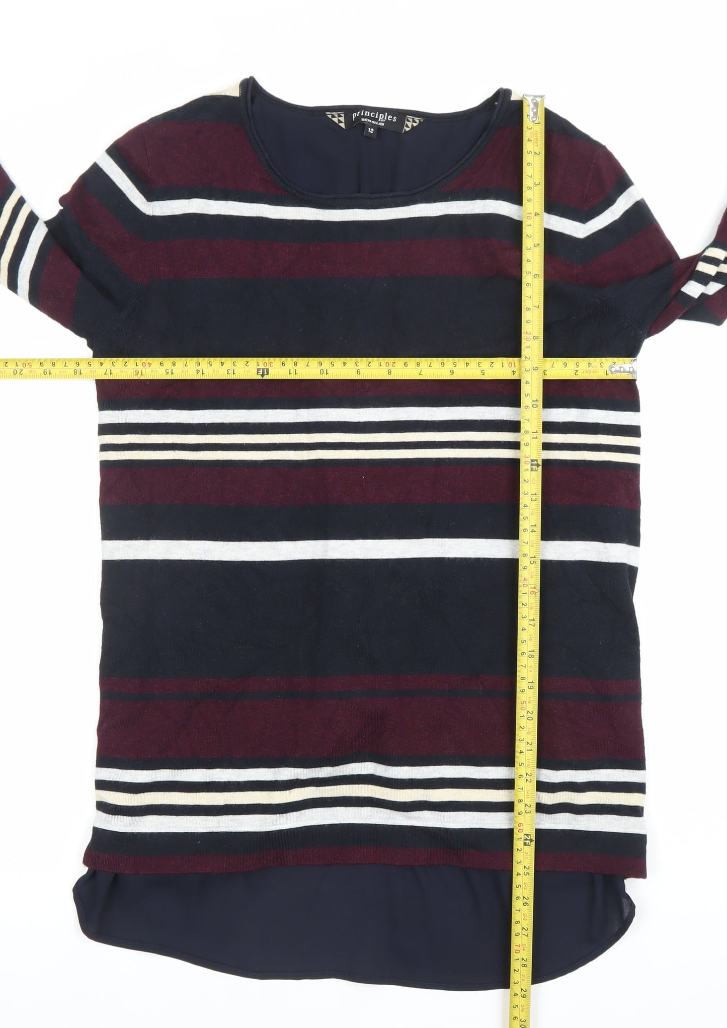 Principles by Ben de Lisi Womens Multicoloured Stripe Jumper Size 12