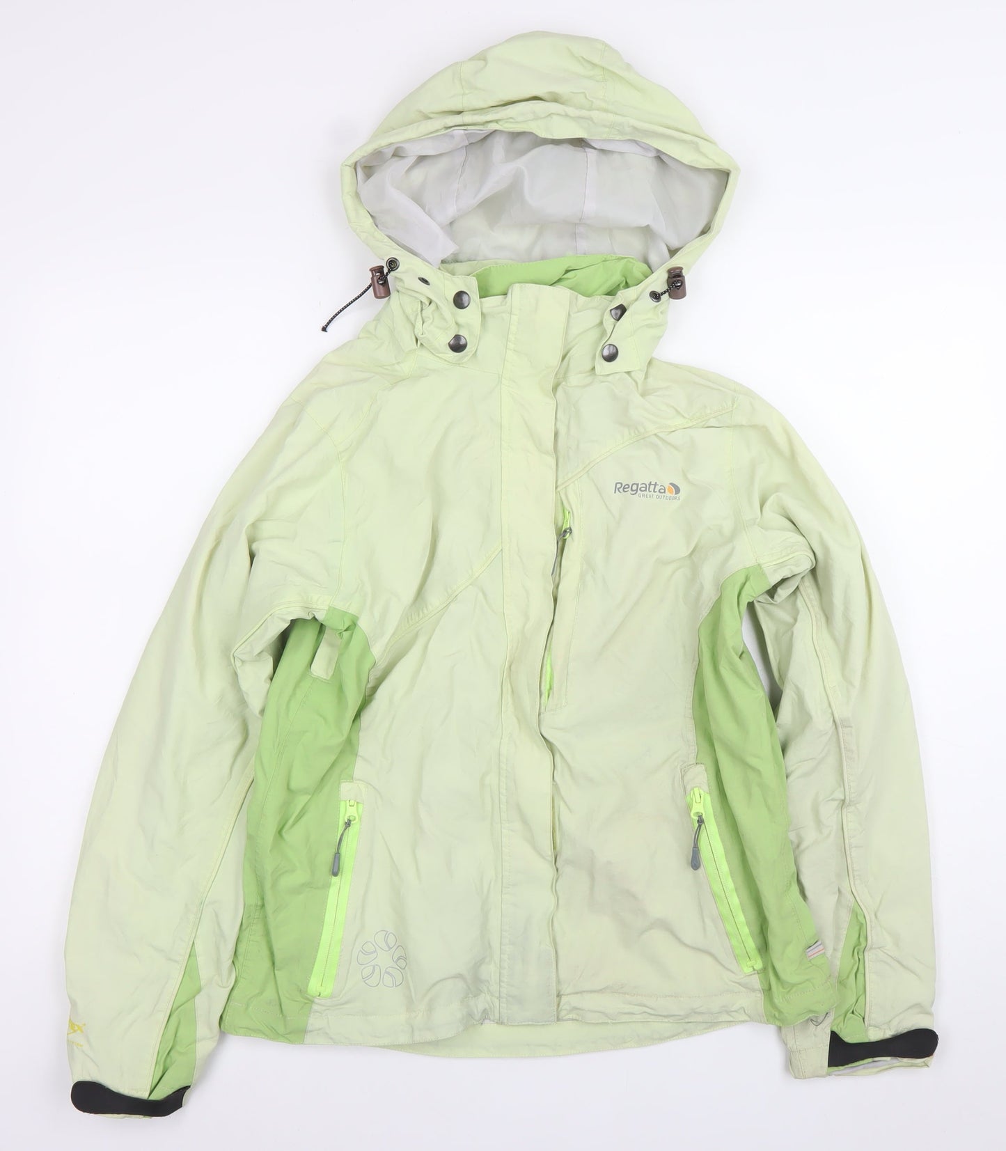 Regatta Womens Green Waterproof Hooded Rain Jacket Size 12