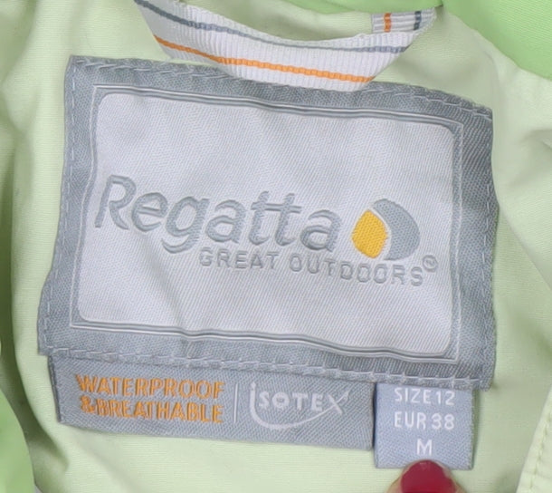 Regatta Womens Green Waterproof Hooded Rain Jacket Size 12