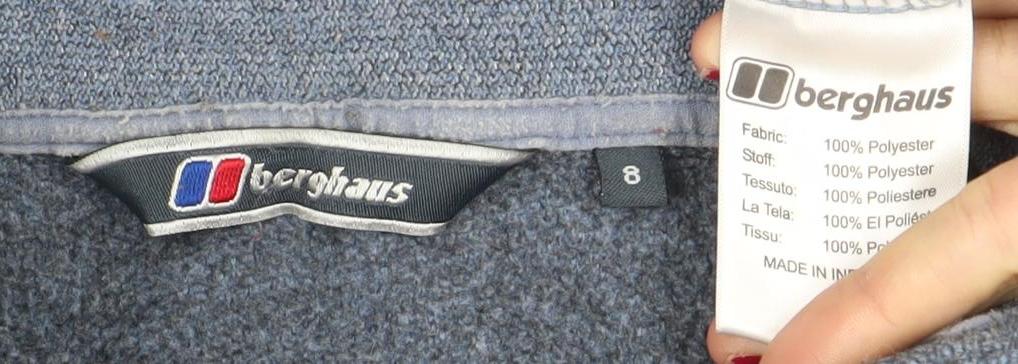 Berghaus Women’s Blue Fleece Jacket Size 8 Full Zip Outdoor