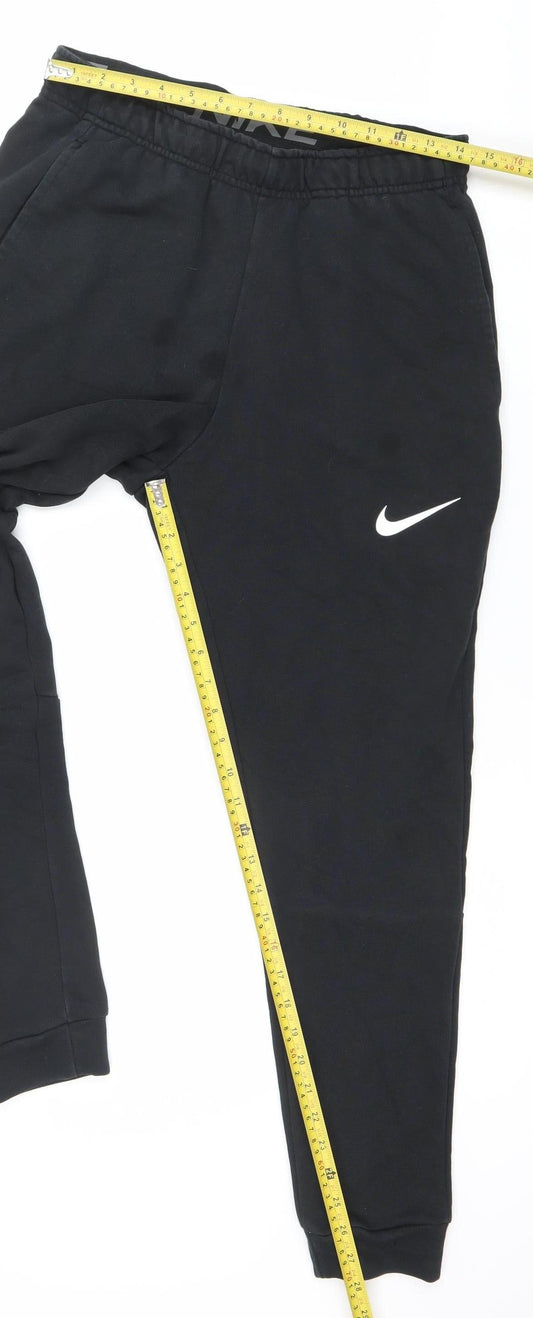 Nike Men's Black Jogger Sweatpants M Regular Fit Dri-Fit Trousers