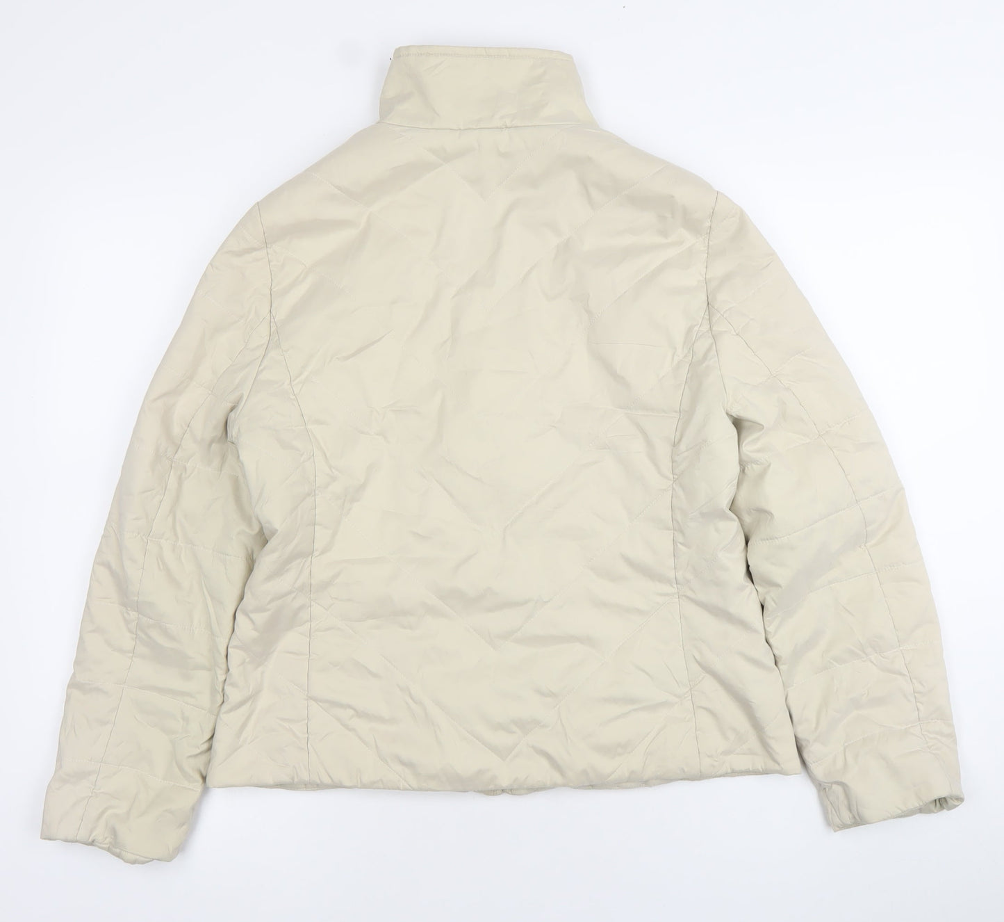 Precis Women’s Beige Quilted Puffer Jacket Size 12 Lightweight