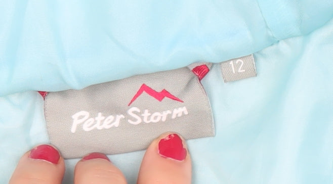 Peter Storm Women’s Blue Hooded Puffer Jacket Size 12