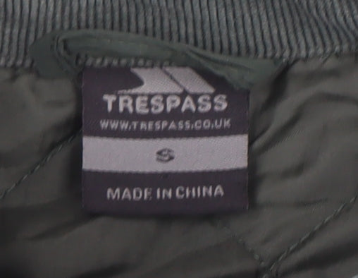 Trespass Men’s Green Quilted Jacket S Regular Fit Mid-Length
