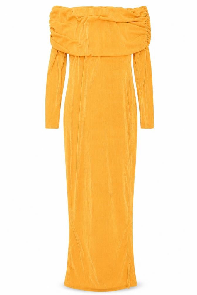 PrettyLittleThing Women’s Orange Strapless Bodycon Dress Size 8