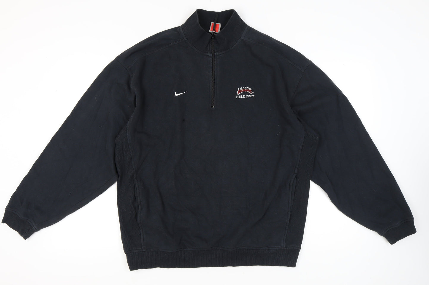 Nike Men’s Black L 1/4 Zip Pullover Sweatshirt Field Crew Sportswear