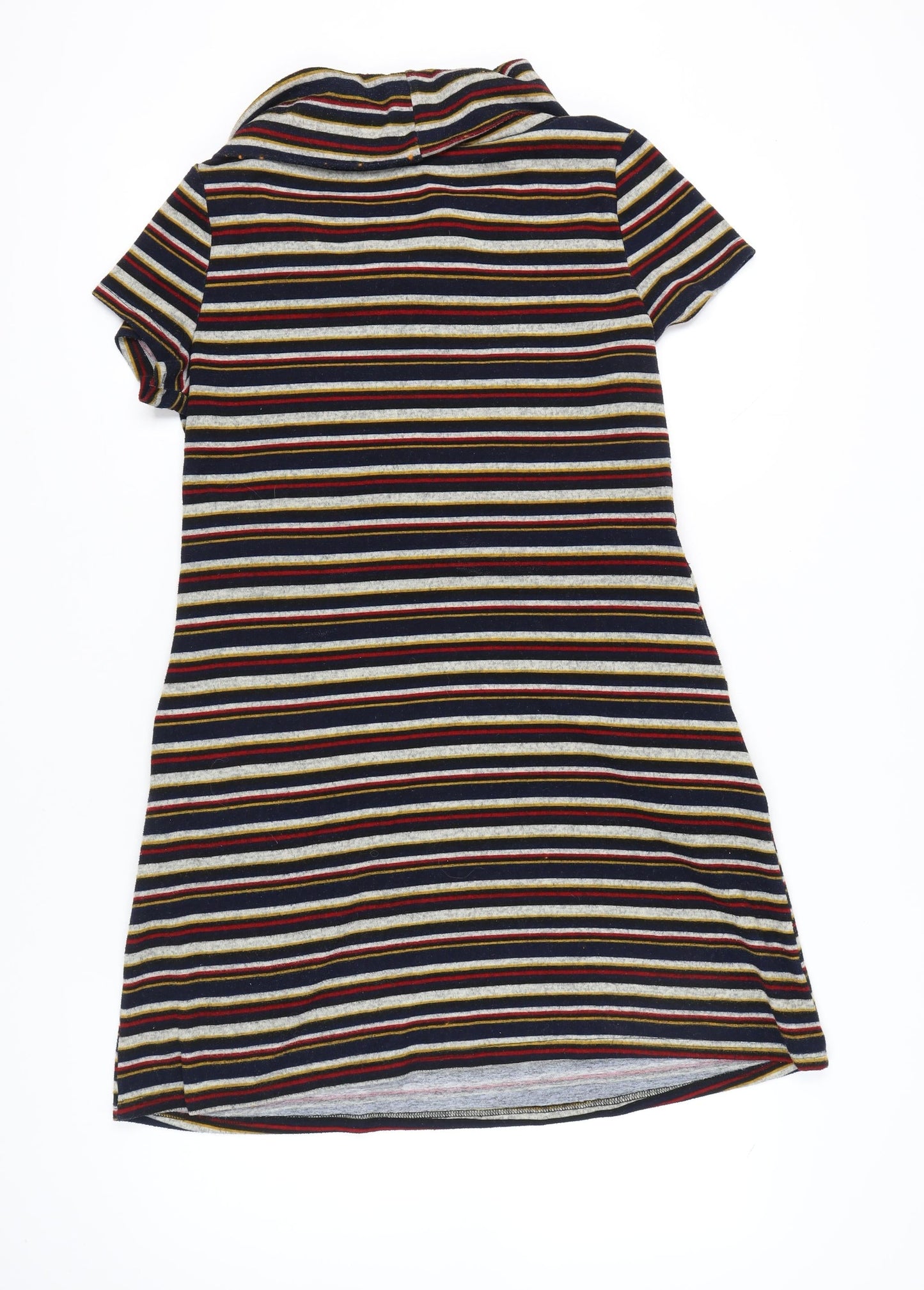 Apricot Women’s Multicoloured Stripe Shift Dress UK 14 Short Sleeve