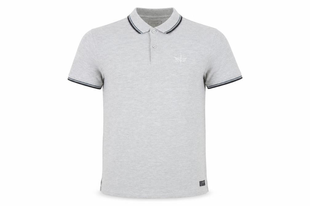 Firetrap Men’s Grey Polo Shirt S Short Sleeve Cotton Blend