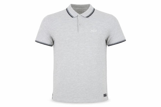 Firetrap Men’s Grey Polo Shirt S Short Sleeve Cotton Blend