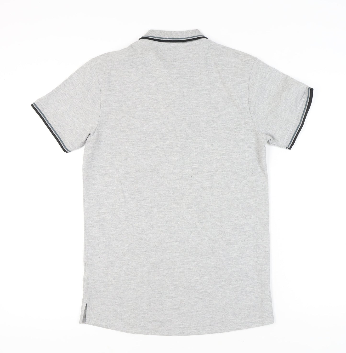 Firetrap Men’s Grey Polo Shirt S Short Sleeve Cotton Blend