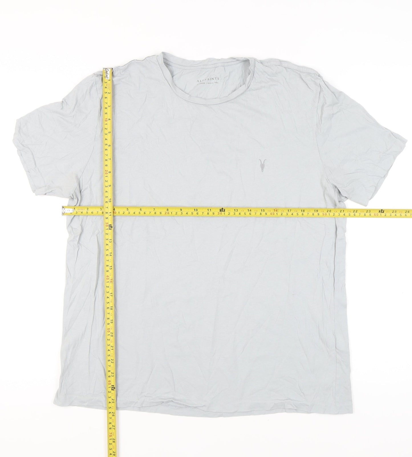 AllSaints Men’s Grey 2XL Crew Neck T-Shirt Cotton Short Sleeve